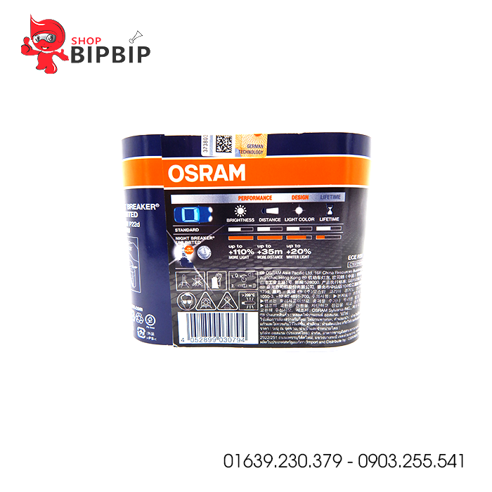 Bóng đèn pha Osram siêu sáng HB4 12V 51W chính hãng ở hà nội